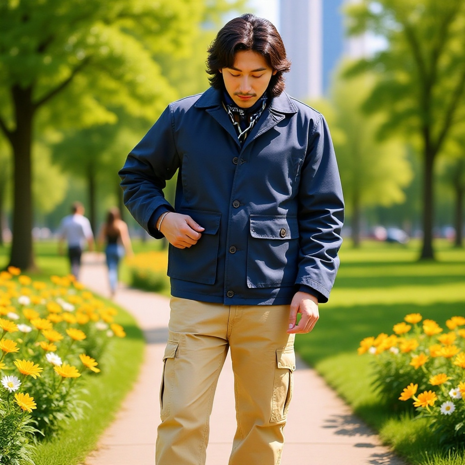 Herren Wolljacke mit Kapuze und dickem Futter