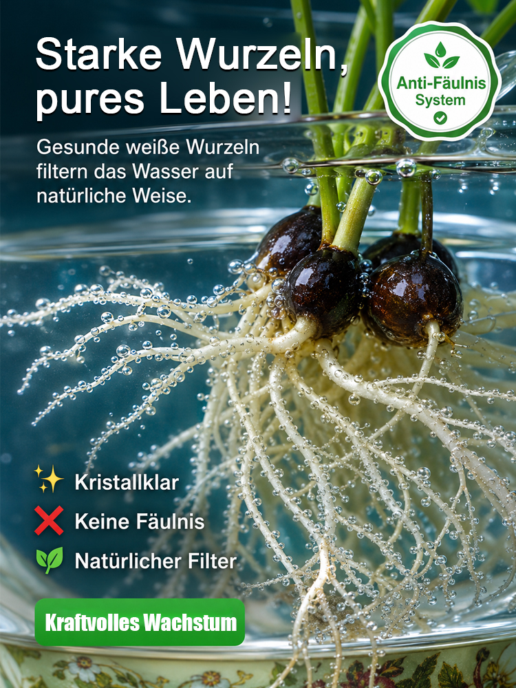 【Blüht in 10 Tagen】Leibniz-Patentierte Premium Wasser-Lotus🌸 | Natürlicher Mückenschutz und Luftreiniger🌿 | 100% Ohne Erde💧 | Winterhart bis -20°C❄️ | UBA-Empfohlen | Ganzjährige Blüte✨