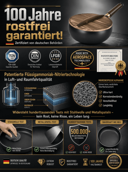【100% Teflon-Frei】Tsubame-Sanjo Japanische Meister-Eisenpfanne🍳 | Natürliche Antihaftwirkung✅ | Bereits Eingebrannt | für alle Herdarten | Unter 1kg Federleicht🪶 |Gelenkschonend Leicht✨