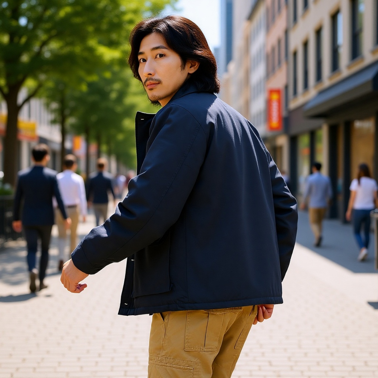 Stilvolle Herren Wolljacke mit Taschen