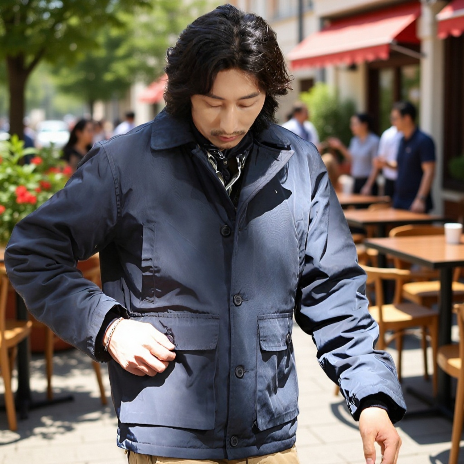 Herren Wolljacke mit dickem Futter