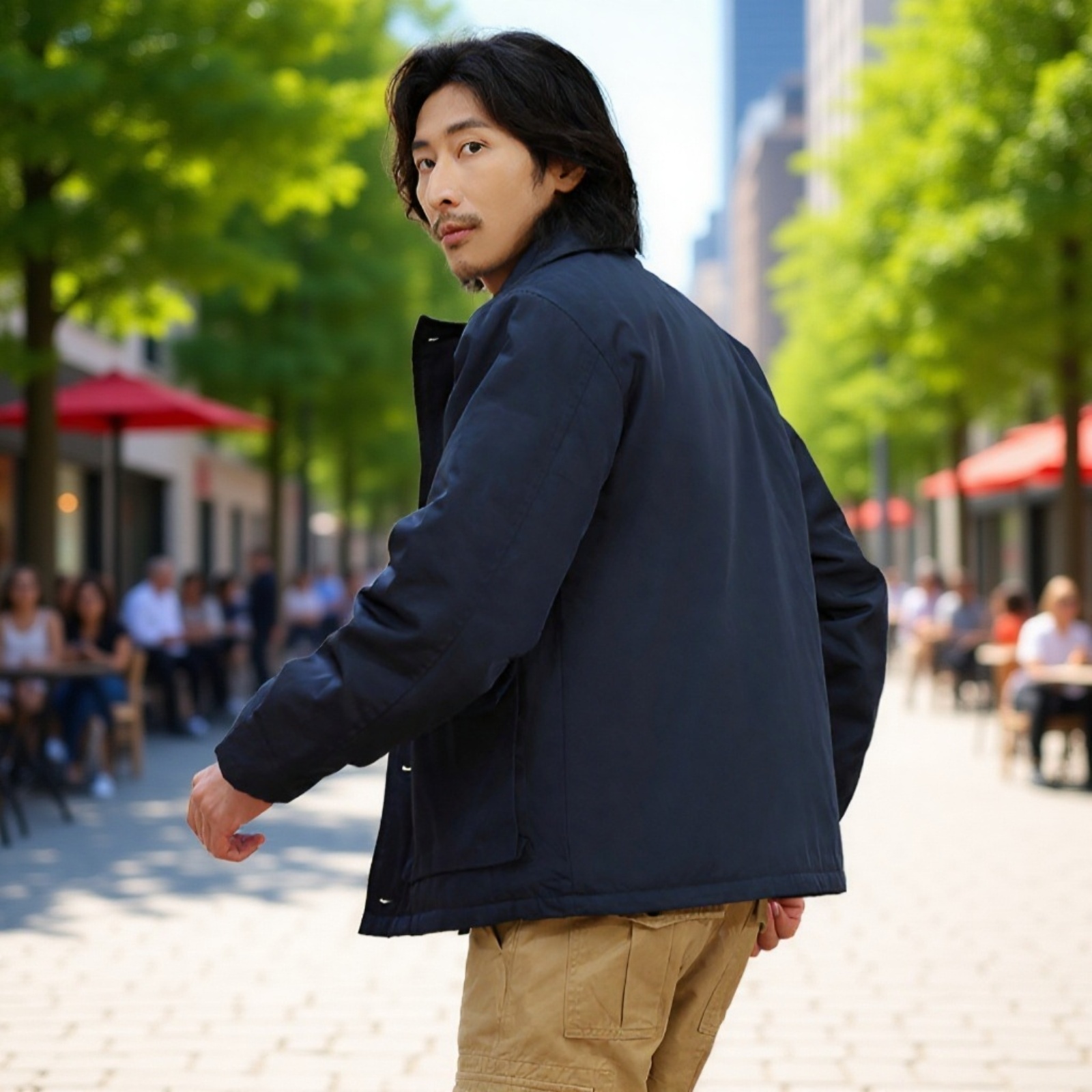 Herren Wolljacke mit dickem Futter