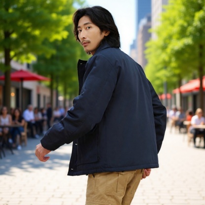 Herren Wolljacke mit dickem Futter