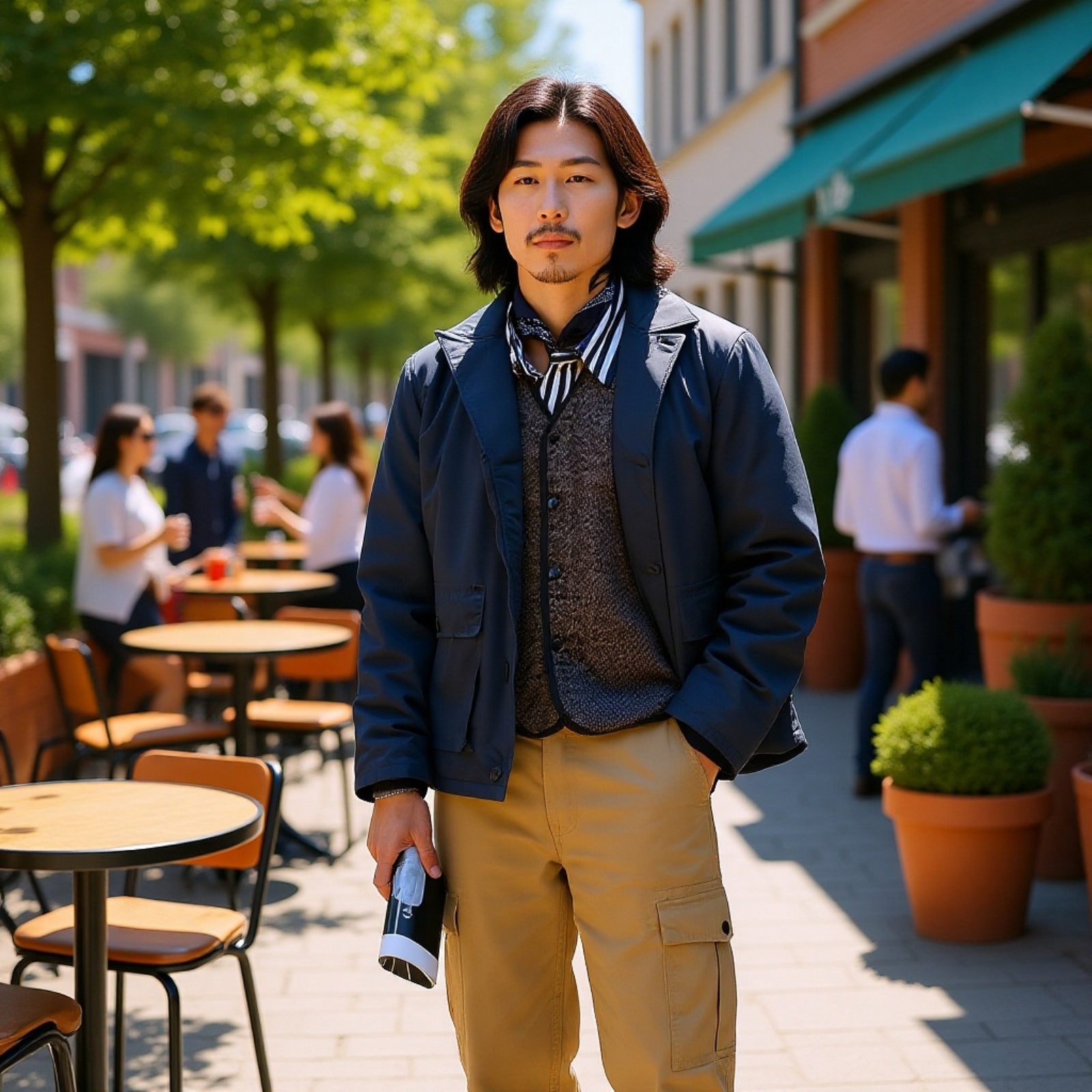 Detailansicht des dicken Futters der Herren Wolljacke