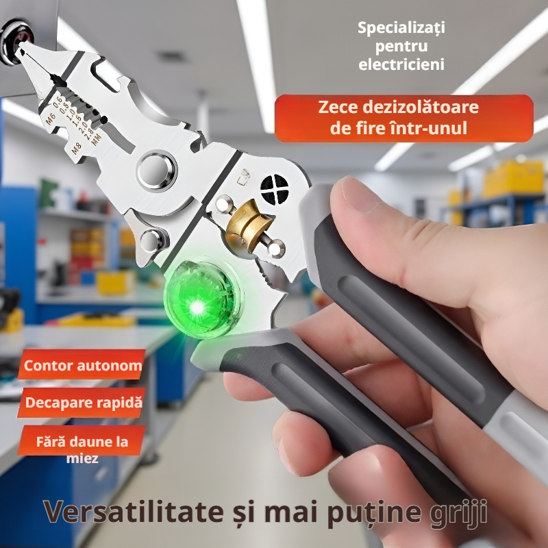 Clește multifuncțional pentru dezizolat cabluri