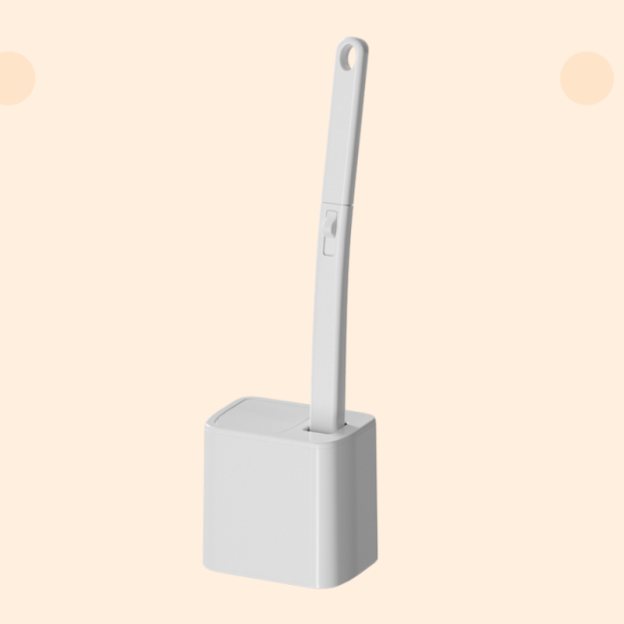 Set de perie de toaletă cu suport și capac automat