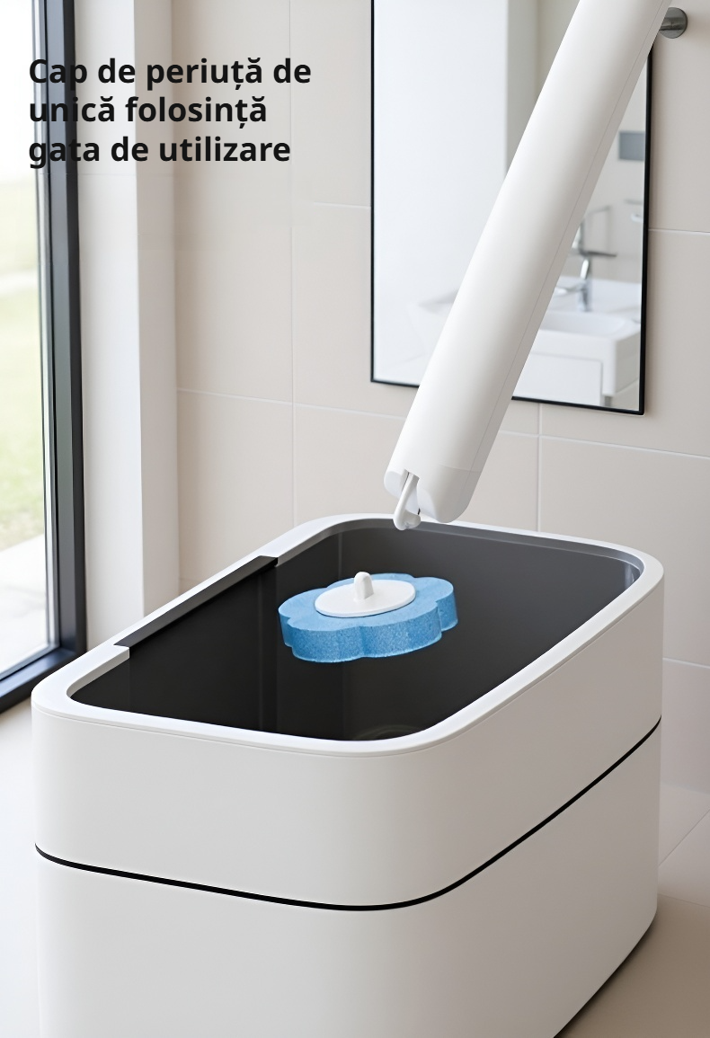 Accesoriu esențial pentru baie - perie de toaletă cu suport