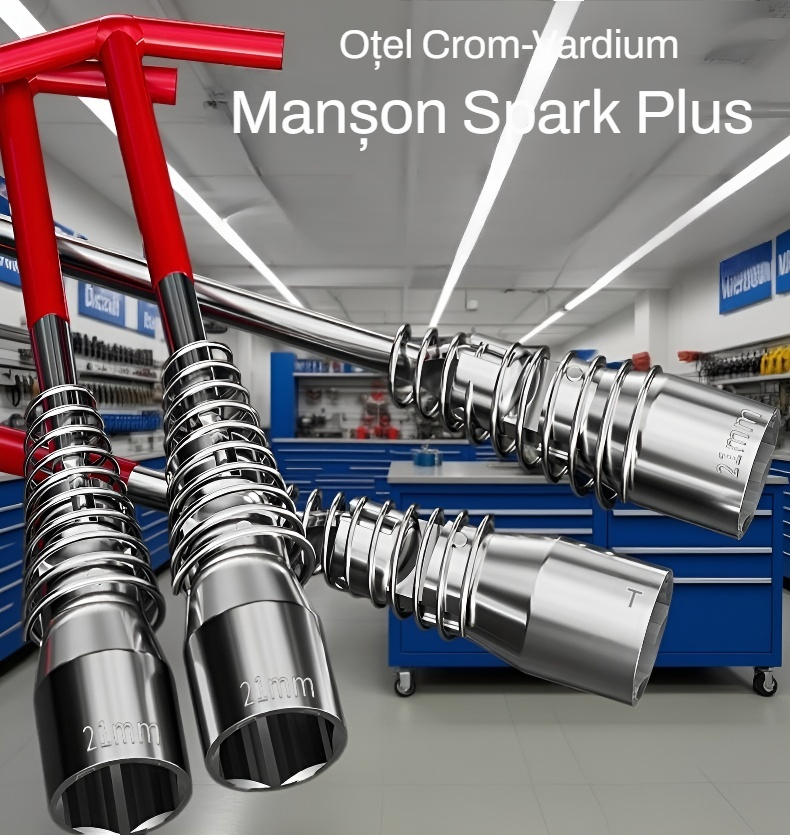 Cheie tubulară rezistentă pentru bujii auto