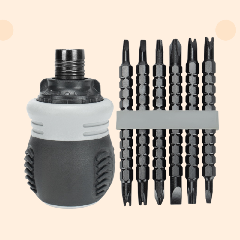 Șurubelniță multifuncțională cu clichet, extensibilă și ușor de folosit