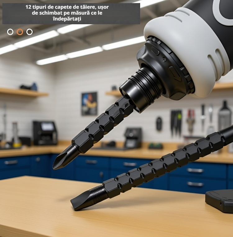 Șurubelniță extensibilă pentru acces în locuri greu de ajuns