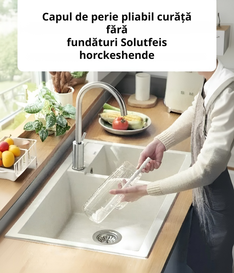 Perie pliabilă multifuncțională pentru casă