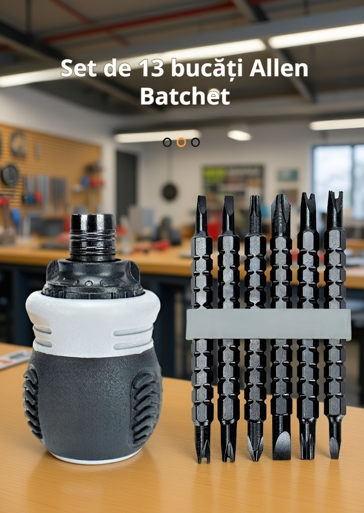 Șurubelniță multifuncțională cu clichet extensibilă