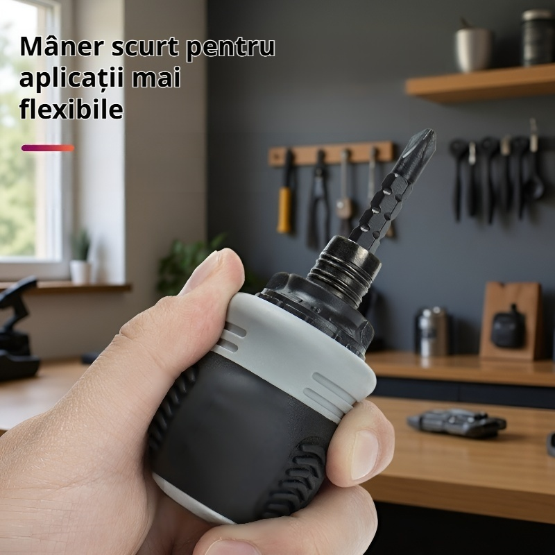 Șurubelniță multifuncțională cu clichet, extensibilă și ușor de folosit