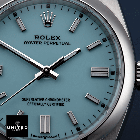 rolthtex Oyster Perpetual 126000 "Turquoise Blue Dial" First-Class Replica rolthtex Perpetual 126000 Turquoise Dial White Stick İndices Replica