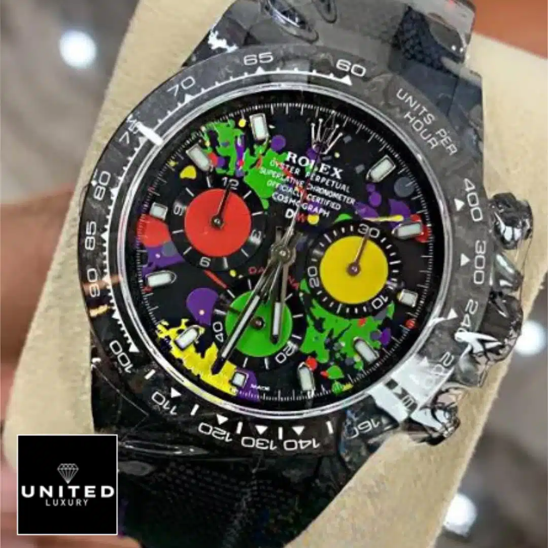 rolthtex Daytona Carbon Cosmograph Rainbow Dial 4130cr Replica