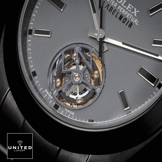 rolthtex Label Noir Grey Tourbillon Dial Replica close view