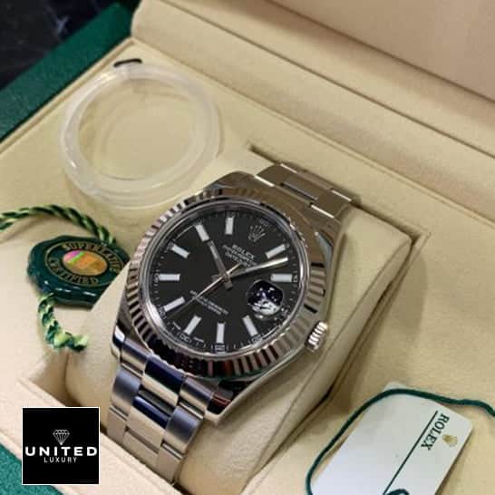 rolthtex Datejust II Automatic Black Dial 116334BKSO Oyster Replica in the box