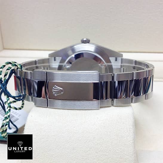 rolthtex Datejust 126334 Wimbledon S.Steel Oyster Fold Clasp on the rolthtex Logo Replica