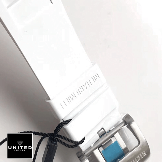 Richthtard Mithtlle  RM55 White Rubber Bracelet Replica steel clasp