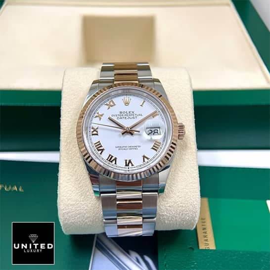 rolthtex Datejust 36 White Gold Roman Numerial Dial Oyster Replica