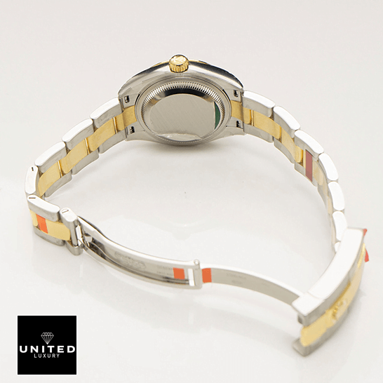 rolthtex 279163 Steel Yellow Gold Stainless Steel Case Replica opened clasp