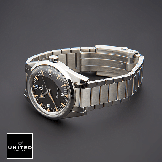 omethtga Seamaster 220.10.38.20.01.002 Black Dial Replica stainless steel bracelet