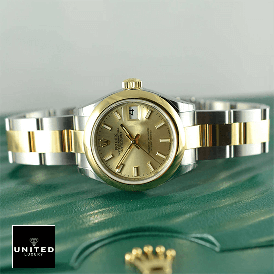 rolthtex 279163 Datejust Oyster Steel Yellow Gold on the rolthtex box