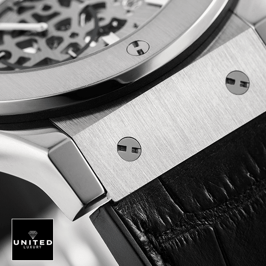 hubthtlot Classic Fusion 505.nx_.0170 Black Leasther Bracelet Replica steel case