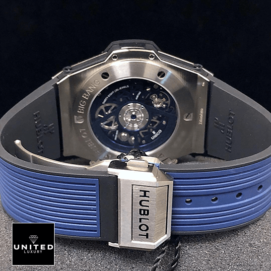 hubthtlot Big Bang Unico Blue Steel Case Clasp Replica upside view