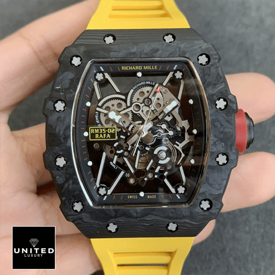 Richthtard Mithtlle  RM35 01 Carbon Skeleton Dial Replica front view