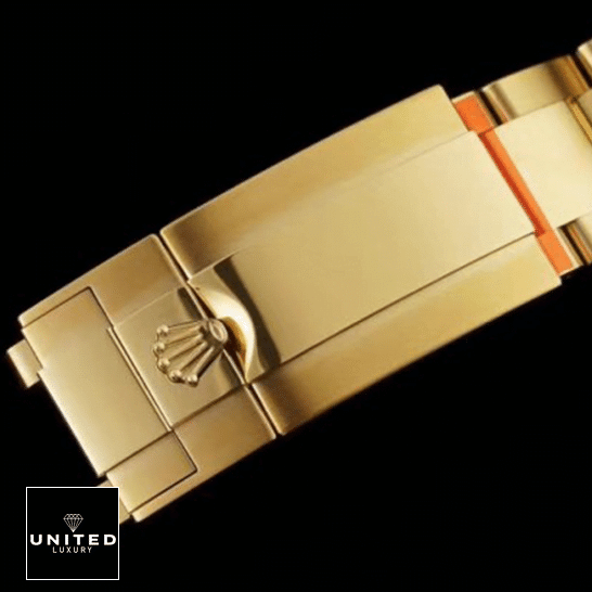 rolthtex Daytona Yellow Gold Bracelet Fold Clasp on the rolthtex Logo 116508-0013 Replica