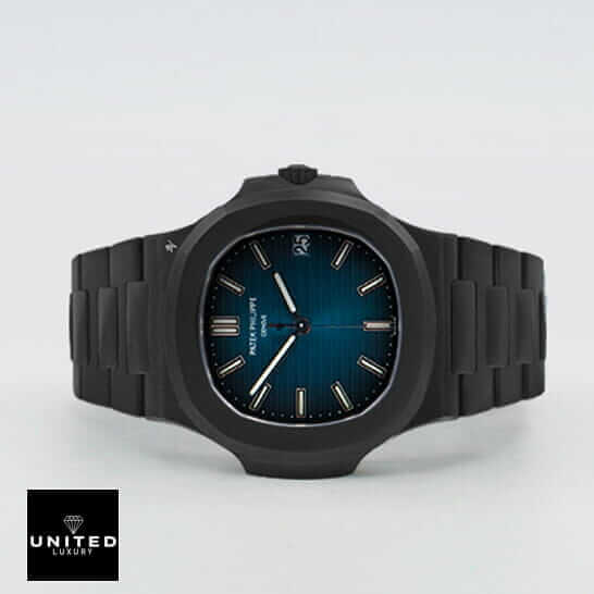 pathttek Philithtppe Geneve Blue Dial Replica white background side view