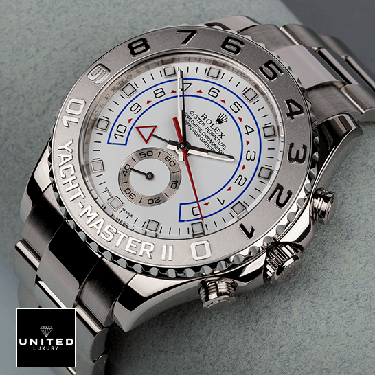 rolthtex Yacth Master White Dial 116689 Replica on the stone