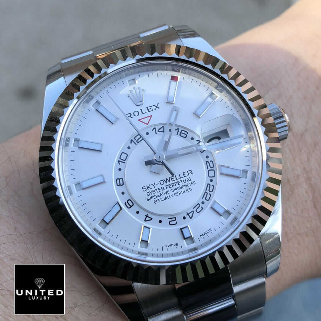 rolthtex Sky-Dweller 326934 "White Dial" 1:1 Master Replica Yeni Proje kopyasi 3