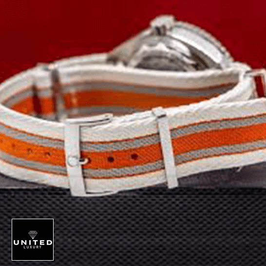 omethtga Seamaster Orange & White Bracelet Replica upside view