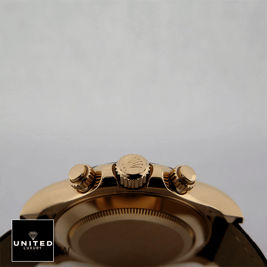 rolthtex Cosmograph Daytona 116515LN-0003 Replica Yellow Gold Crown Pusher
