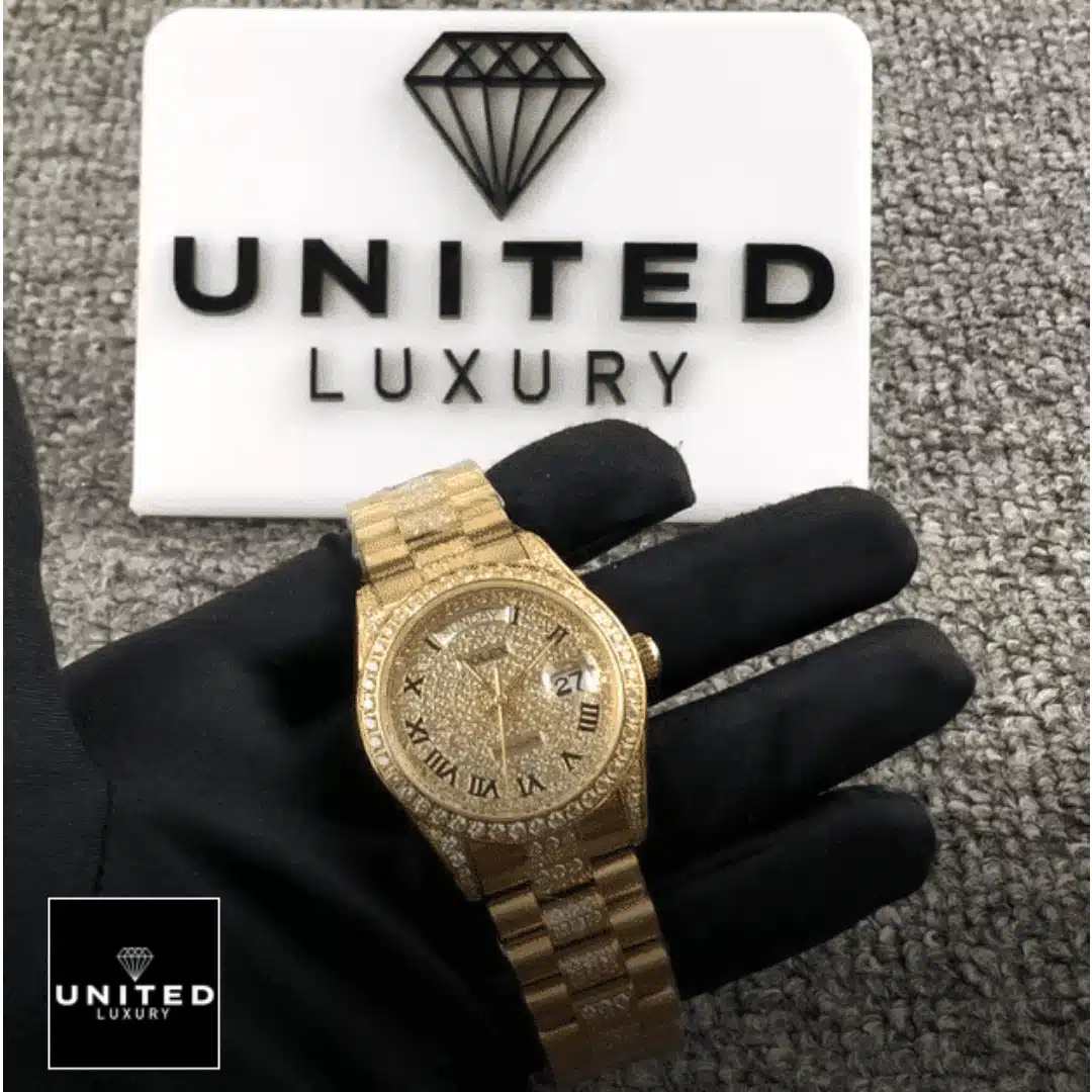 rolthtex Datejust 116622 Replica yellow gold with diamond bracelet