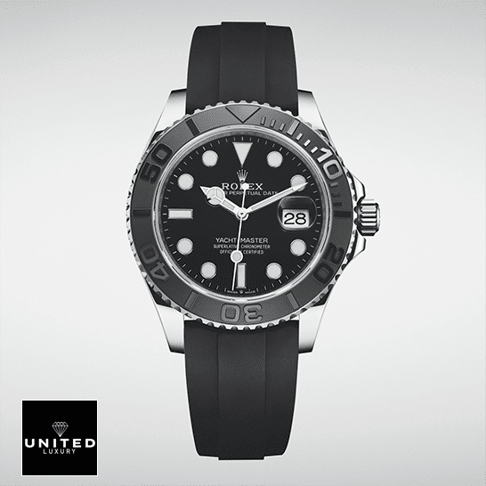 rolthtex Yacht-Master 226659 "White Gold" Signature Replica 1:1 rolthtex Yacht-Master 226659 Black Rubber Bracelet Replica