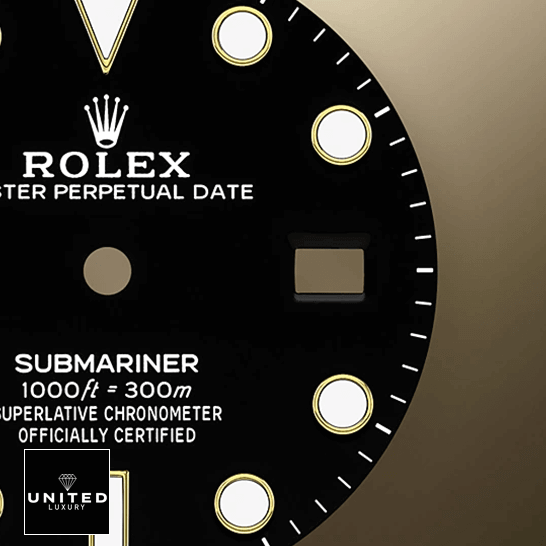 rolthtex Submariner Date 16803 Black Dial Replica close dial view