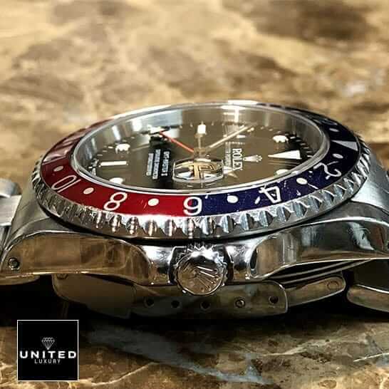 rolthtex Submariner GMT-Master II 16710 Blue & Red Bezel Replica Silver Crown Pusher