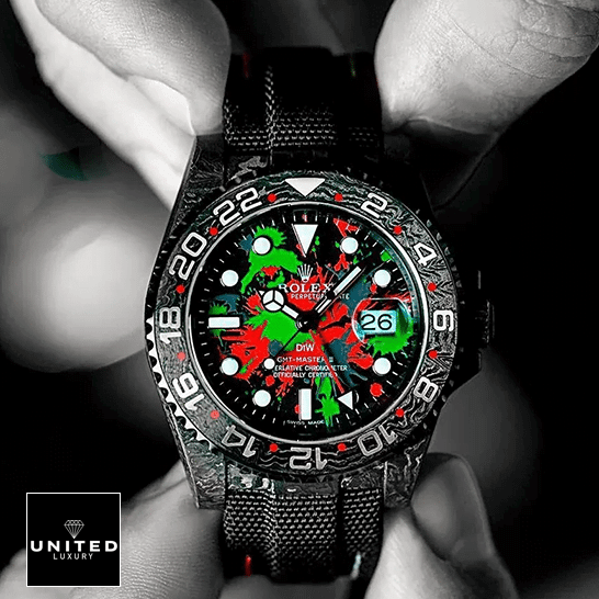 rolthtex GMT-Master II Motley Black,Red,Green Dial Replica hand-held
