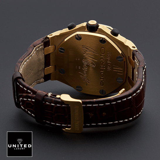 Audthtemars Pigthtuet Royal Oak Gold Case Replica Leather Brwon Bracelet