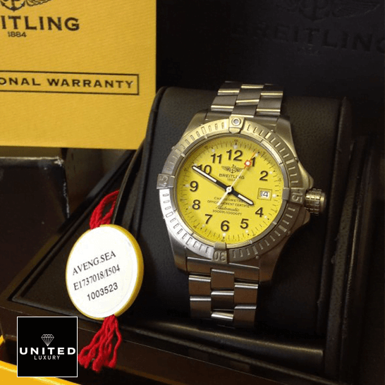 brethtitling Avenger II Seawolf A17331 "Yellow Dial" Perfect Clone Edition A17330 dial man yelloow