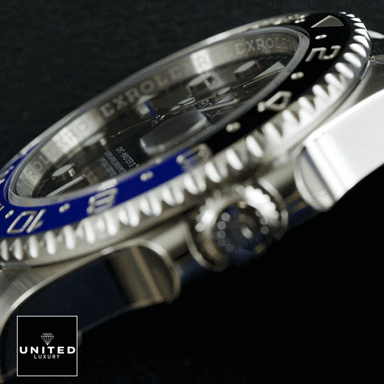 rolthtex GMT-Master II 116710BLNR Black & Blue Bezel Replica Crown Pusher