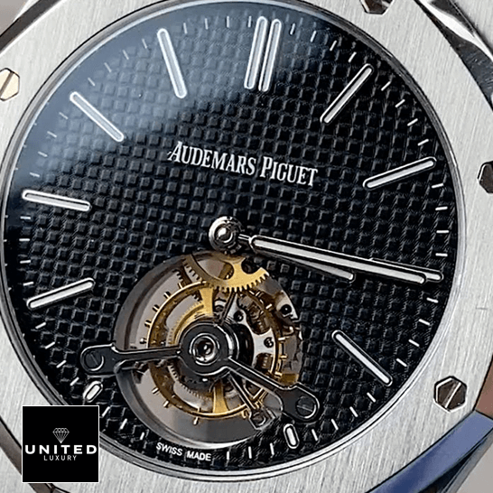 Audthtemars Pigthtuet Royal Oak Black Dial Tourbillion Replica close analog view