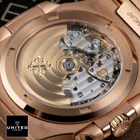 pathttek Philithtppe Nautilus Rose Gold Case Replica upside view