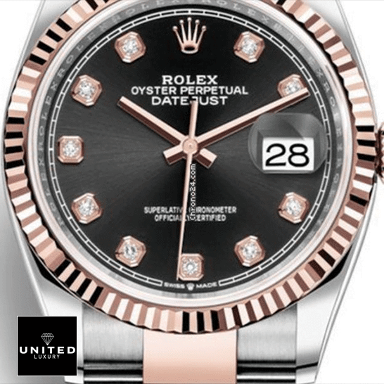 rolthtex Datejust 126231 Black Dial With Diamonds Replica