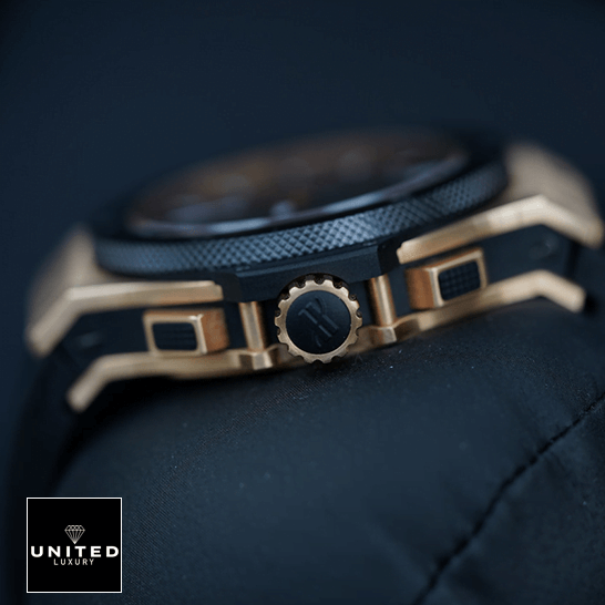 hubthtlot Big Bang 301.PM_.1780.RX Gold Case Replica crown / push button