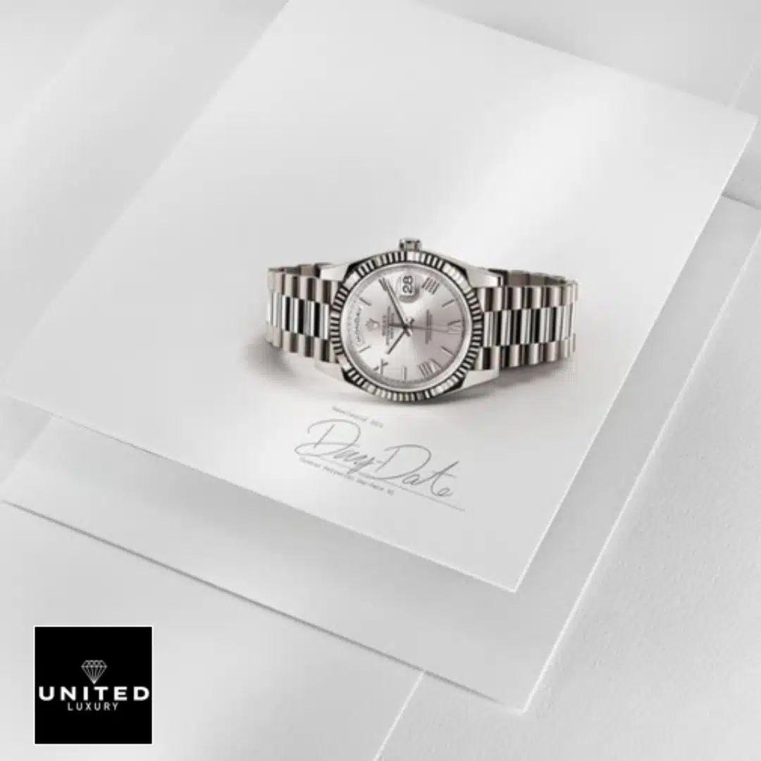 rolthtex Day-Date 228239 Replica on the white table