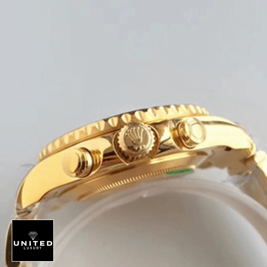 rolthtex 116688 Yellow Gold Oyster Replica Crown / Push Button